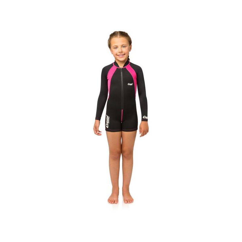 Cressi 1.5mm Neoprene One-piece Long Sleeves Kids Swimsuit Shorty, 1 of 5