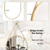 HOMLUX 16"x48" Oval Pill Full Length Mirror Decorative Wall Hanging Mirror Bathroom Entryway,Black/Gold - 3 of 4