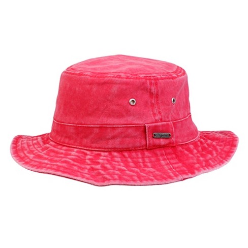 Wigens Men's Washed Cotton Bucket Hat, Xlarge, Red : Target