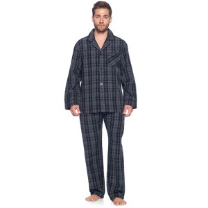 Ashford & Brooks Mens Woven Pajamas Long Pj Set - 1 of 4
