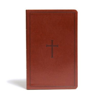 KJV Ultrathin Reference Bible, Brown Leathertouch - by  Holman Bible Publishers (Leather Bound)