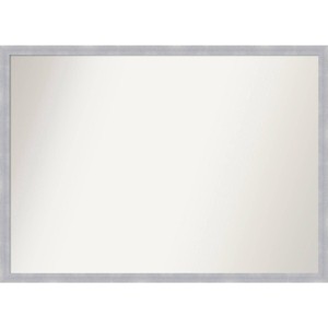 40" x 29" Non-Beveled Grace Brushed Nickel Narrow Wall Mirror - Amanti Art: Modern Rectangle, Polystyrene Frame - 1 of 4