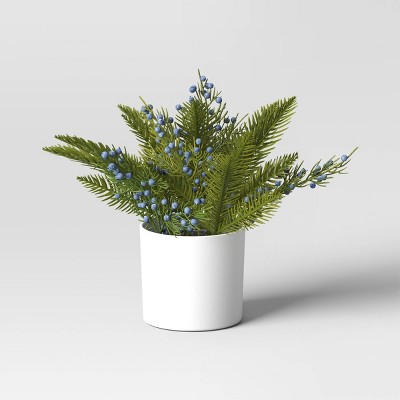 Photo 1 of Artificial Pine with Juniper Berry Plant - Threshold&#8482;