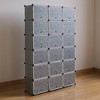 GustoWave hoe Rack Organizer, 12 Tier Shoe Storage Cabinet for 72 Pair of Shoes, 36 Grids Expandable Plastic Shoe Shelves for Closet, Entryway,Hallway - 2 of 4