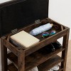 KTMBDW Shoe Rack Bench, 4-Tier Wooden Shoe Storage Organizer, Entryway Bench with Cushioned Seat, Holds Up to 286 lb for Entryway, Living room,Bedroom - 3 of 4