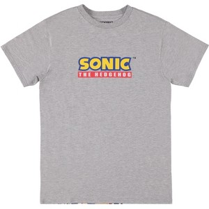 Sonic The Hedgehog Men's Shirt - The Blur Blur - Official Sega Front and Back Placement Print T-Shirt - 1 of 4