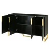 NicBex Modern Decorative Storage Cabinet, Adjustable Shelves 4-Door Sideboard Buffet Cabinet with Storage for Kitchen, Living Room, Entryway - 2 of 4