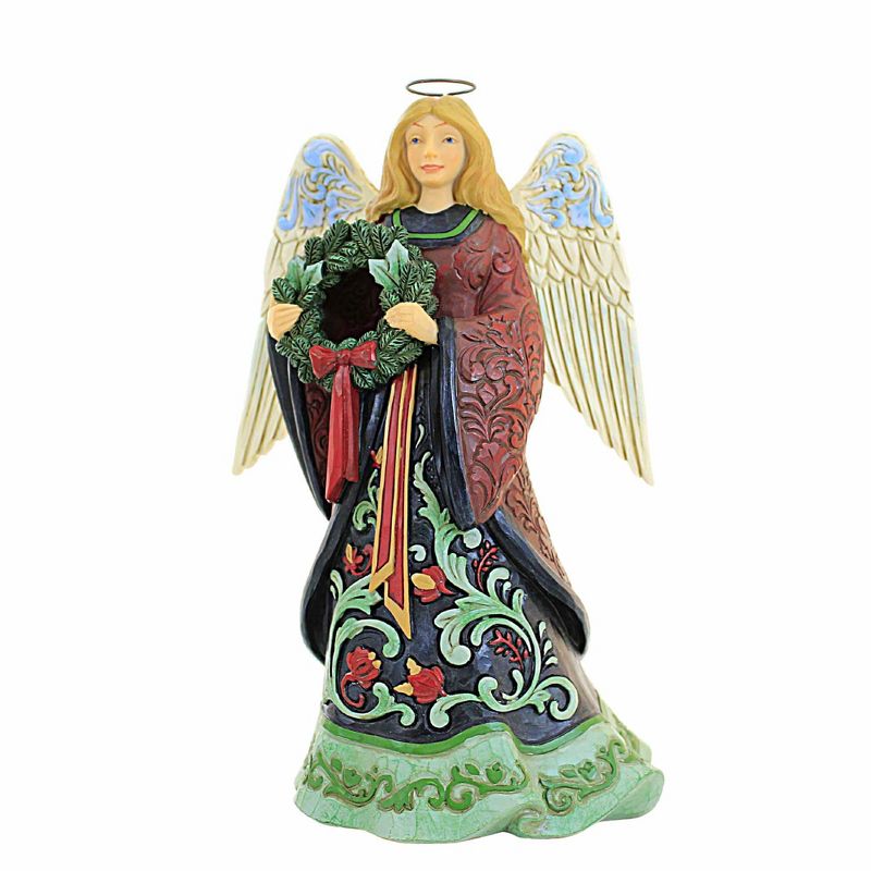 Jim Shore 9.5 Inch Season Of Splendor Holiday Manor Angel Figurines, 1 of 4