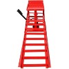 ORRD 5 Ton Hydraulic Car Service Ramps with Pedal, Auto Truck Lift Repair Frame (2 Pack), Red - 3 of 4