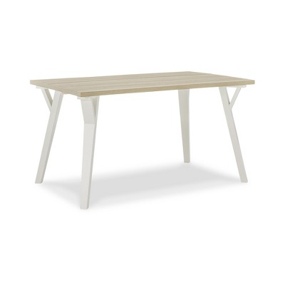 Signature Design by Ashley Contemporary Grannen Dining Table, White/Natural