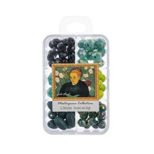 John Bead Masterpiece Collection Mixed Glass Bead Box La Berceuse by Vincent Van Gogh 85g - 1 of 4
