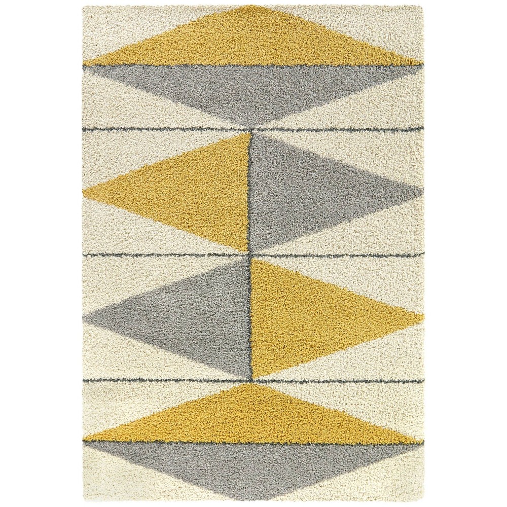 Photos - Doormat 7'10"x10' Levine Mid-Century Modern Geometric Rug Yellow - Balta Rugs