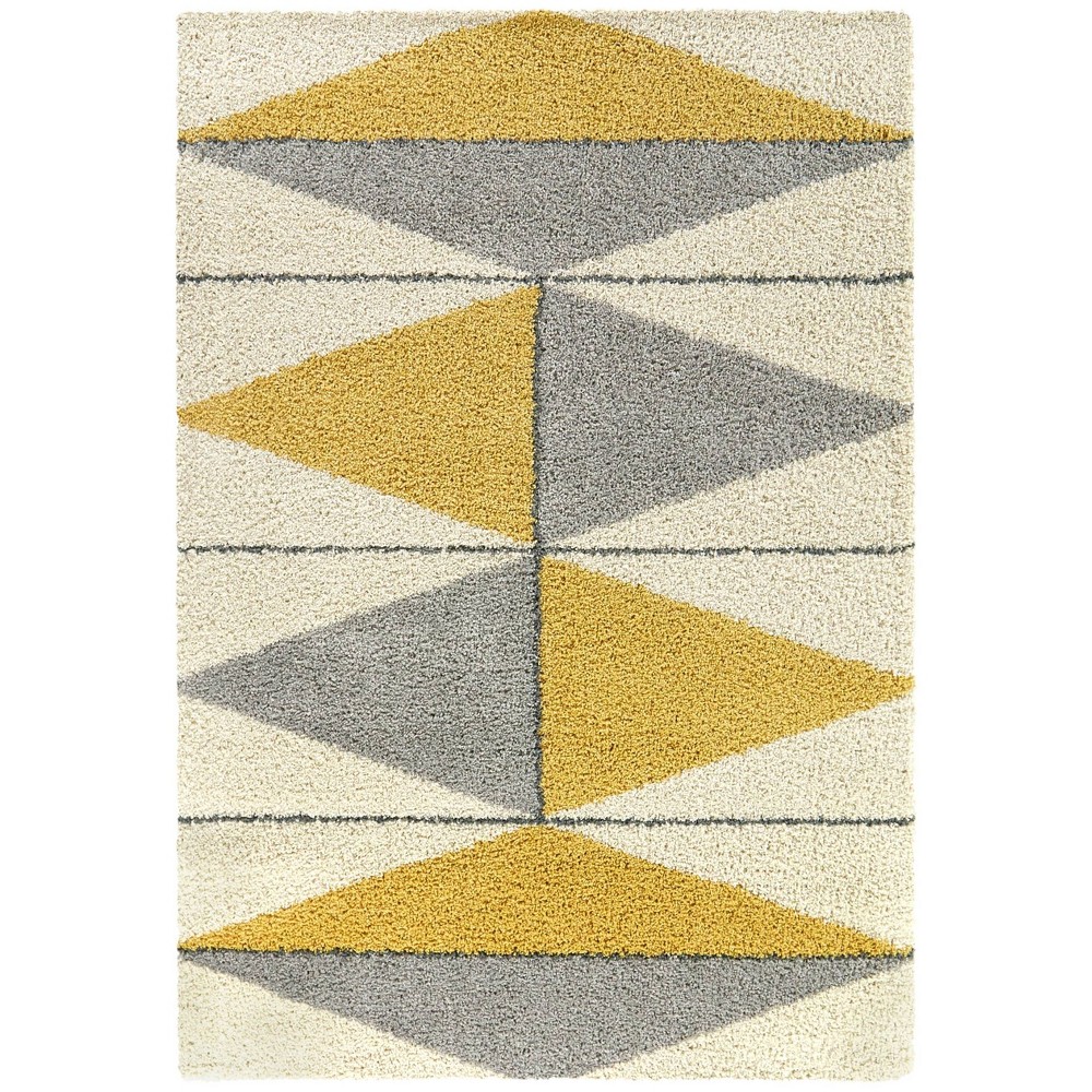 Photos - Area Rug 5'3"x7' Levine Mid-Century Modern Geometric Rug Yellow - Balta Rugs