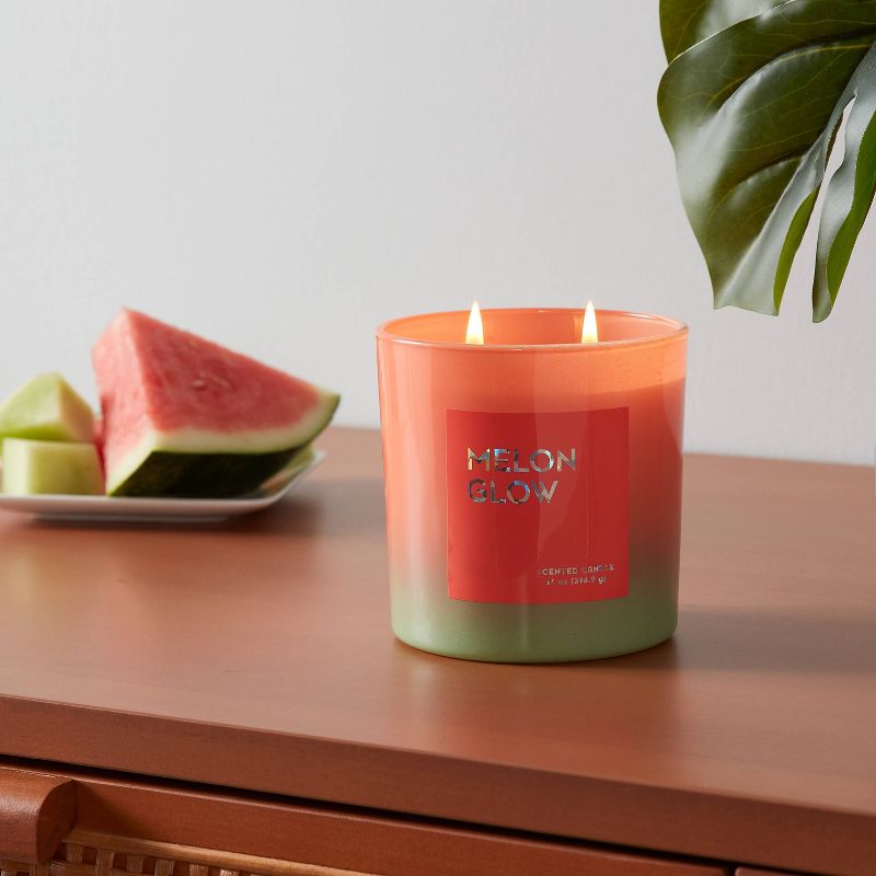 14oz Ombre Oval Candle Melon Glow - Opalhouse&#8482;, 3 of 8