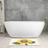 Unique Bargains Bathroom Soft Sunflower Pattern Non-Slip Absorbent Floor Mat - 2 of 4
