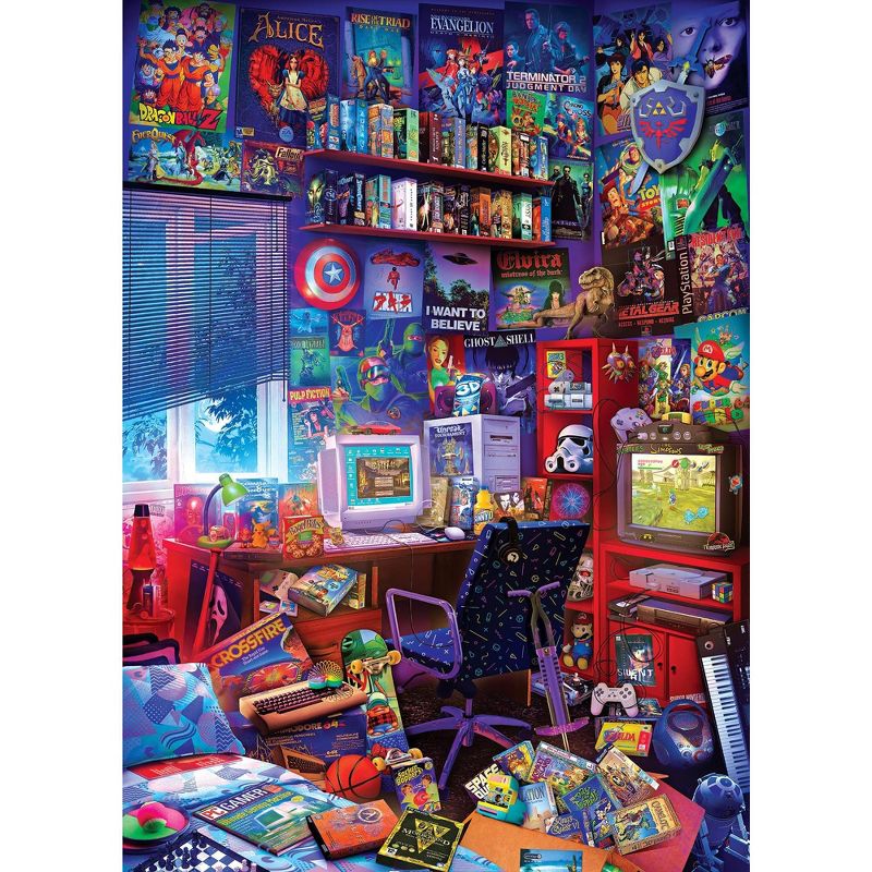 Toynk '80s Game Room Pop Culture 1000 Piece Jigsaw Puzzle By Rachid Lotf, 1 of 8