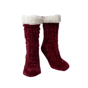 Britt's Knits Beyond Soft Chenille Knit Slipper Socks - 1 of 3