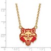 Black Bow Jewelry 14k Yellow Gold Plated Sterling Silver Arkansas State Red Wolves NCAA Necklace 18 Inch - 2 of 4