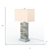 HomeRoots Set of Two 28" Blue Table Lamp With White Cone Shade - 3 of 4