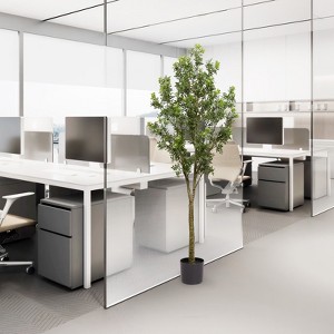 MAYEERTY Large UV Protection Simluated Green Plants Office Indoor Decoration in Pot 1pcs/set - 1 of 4