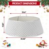 Christmas Tree Collar, Christmas Decorations 33.5 Inch - Diamond Pattern Tree Skirt with 2 Clips, Stand Base Cover - 3 of 4