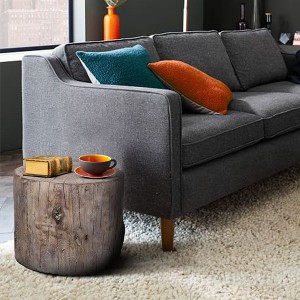 Royal Hampton Antique Round Tree Stump Cement Stool - 1 of 4