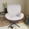 NicBex Faux Leather Accent Chair,Modern Swivel Chair  with Metal Base Frame for Bedroom,Reading Room - 4 of 4