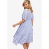 ellos Plus Size Tiered Midi Dress With Surplice Neckline - 3 of 4