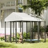 PawHut Outdoor Dog Kennel with Roof, 5.9' x 5.9' x 6' Heavy Duty Welded Wire Dog Playpen Fence with Rotating & 4-Level Adjustable Feeding Bowls - 2 of 4