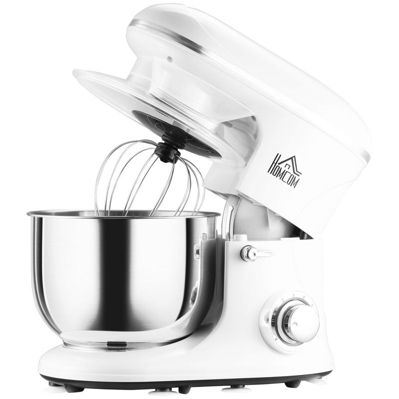 HOMCOM 6 Qt Stand Mixer with 6+1P Speed, 600W and Tilt Head, Kitchen Electric Mixer with Stainless Steel Beater, Dough Hook, Whisk for Baking, 4 of 7
