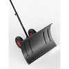 Heavy Duty Snow Shovel with Wheels – 29x20" Wide Adjustable Angled Blade – Ergonomic Metal Snow Pusher– Rolling Snow Removal Tool - 2 of 4