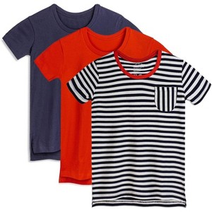 Mightly Toddler 3pk Fair Trade Organic Cotton Extended Length Tees - 1 of 3