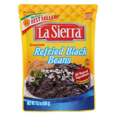 La Sierra Refried Black Beans - 8 pack, 15.2 oz