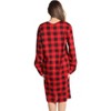 Just Love Womens Nightgown - Long Sleeve Henley Oversized Sleepwear Gown - 3 of 3