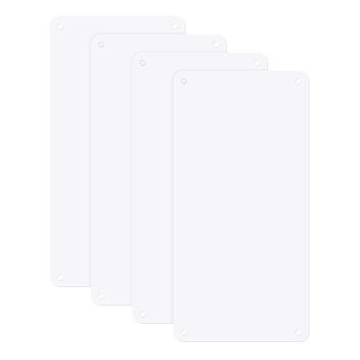Unique Bargains Sublimation Aluminum Yard Garden DIY White Blank Metal Signs