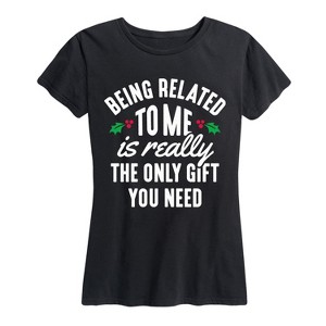 Women's - Instant Message - Being Related To Me Short Sleeve Graphic T-Shirt - 1 of 4