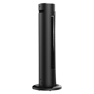 Black Remote Controlled Oscillating Tower Fan with Four Speeds