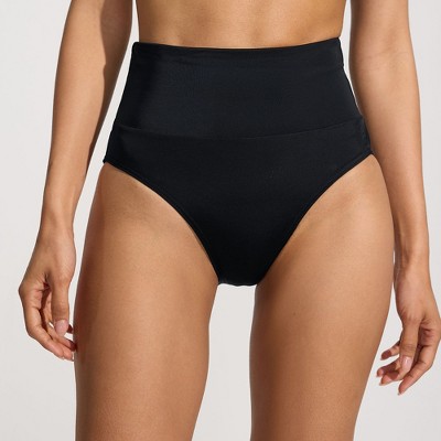 Lands' End Women's Tugless High Waisted Bikini Bottoms