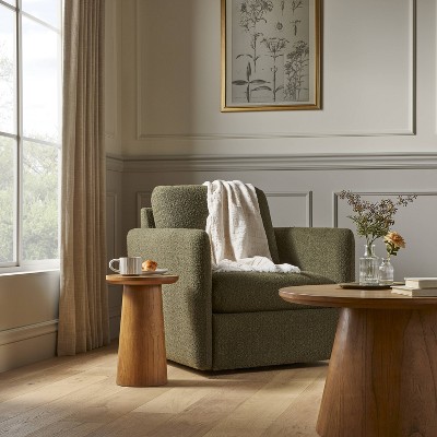 Boucle Upholstered Swivel Arm Chair - Hearth & Hand™ with Magnolia