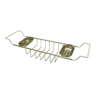 Kingston Brass 26-33" Adjustable Length Tub Shelf Nickel - Kingston Brass