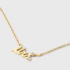 14K Gold Dipped Cubic Zirconia "Mrs" Pendant Necklace - Gold - 4 of 4