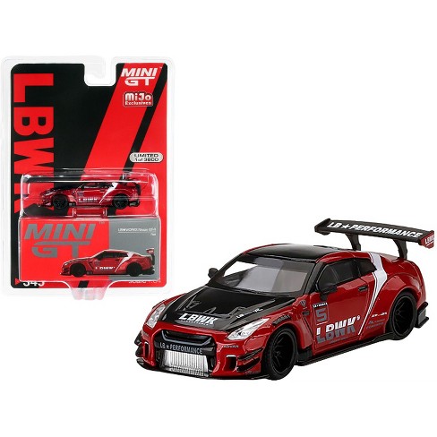 Nissan GT-R R35 Type 2 LB Works Red Met. and Black w/Stripes Ltd Ed to 3600  pcs 1/64 Diecast Model Car by True Scale Miniatures