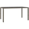 vidaXL Garden Dining Set Grey PE rattan 7 Piece Set - 4 of 4