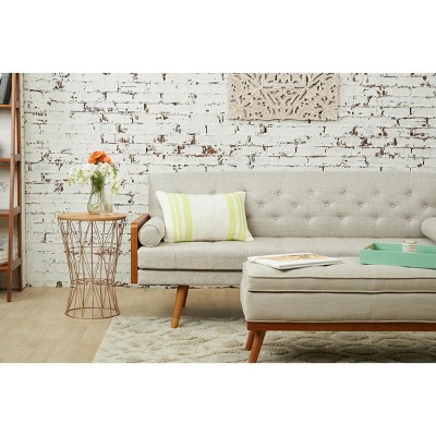 Morgan Citron Yellow Striped Cotton Throw Pillow