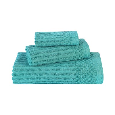Ribbed Cotton Quick Dry Bath Towel Set by Blue Nile Mills