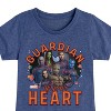 Girls' - Marvel - Guardian Of Your Heart Valentine Fitted Short Sleeve Graphic T-Shirt - 2 of 4