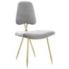 Modway Ponder Performance Velvet Dining Side Chair Gray - 4 of 4