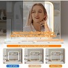 Vanity Desk with Sliding Mirror and Lights, Makeup Vanity Set with 4 Drawers, Stool, Power Outlet, Open Shelves, 3 Color Adjustable Lighting Modes - 3 of 4