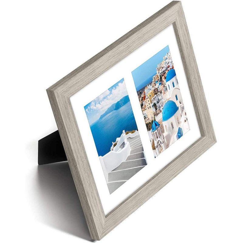 Americanflat Double Picture Frame with tempered shatter-resistant glass - Horizontal and Vertical Formats for Wall -  Available in a variety of Colors, 4 of 6