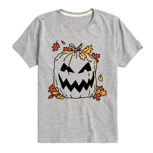 Boys' - Instant Message - Pumpkin Lawn Bag Short Sleeve Graphic T-Shirt - 1 of 4